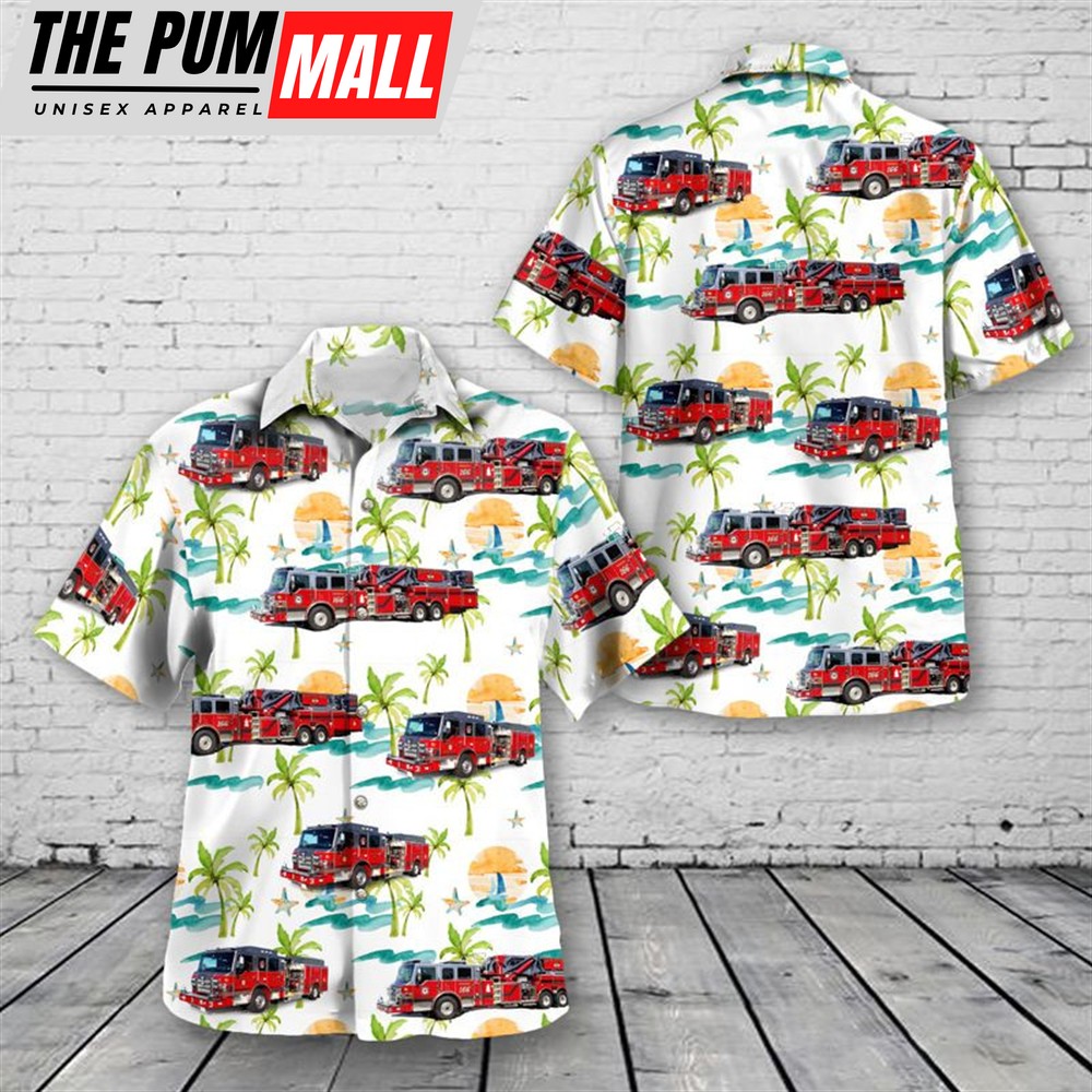 Texas Hawaiian Shirt, Lewisville, Texas, Lewisville Fire Department Hawaiian Shirt