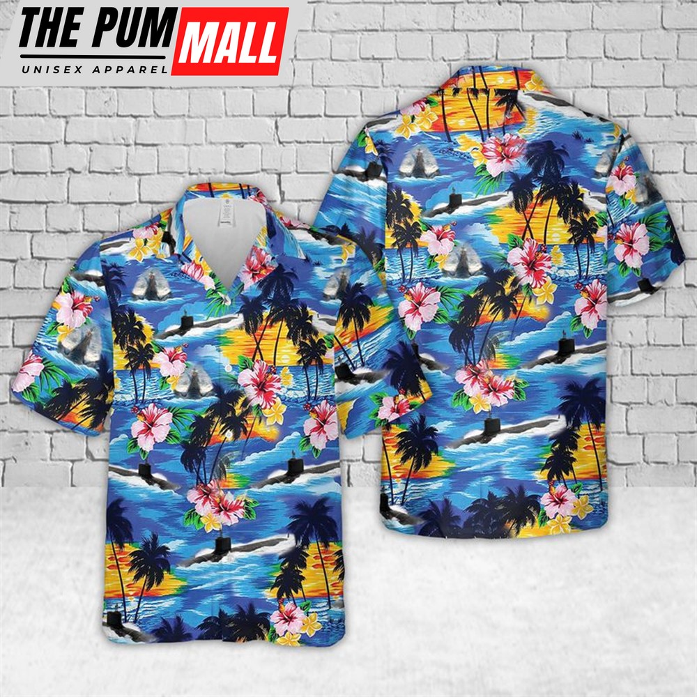 Texas Hawaiian Shirt, Navy USS Texas (SSN-775) Hawaiian Shirt