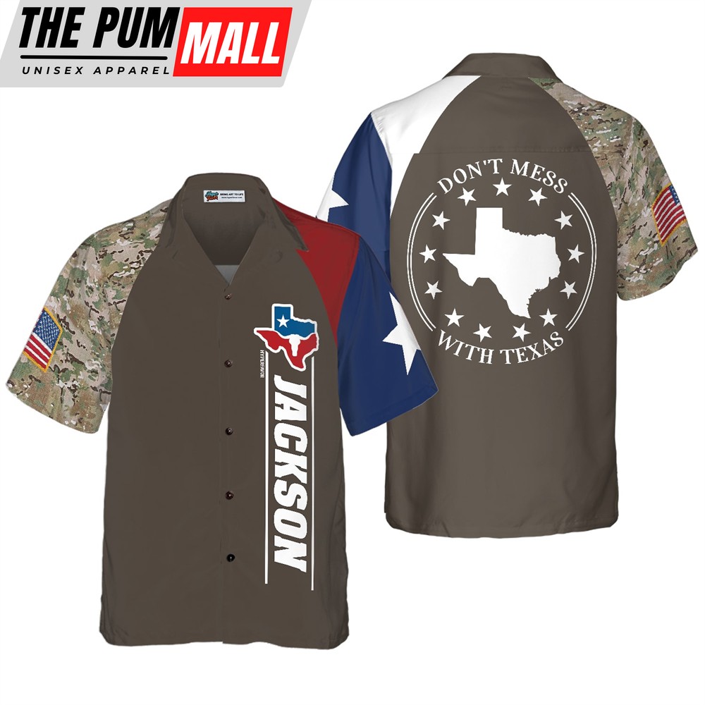 Texas Hawaiian Shirt, Personalized Don’t Mess With Texas Custom Hawaiian Shirt