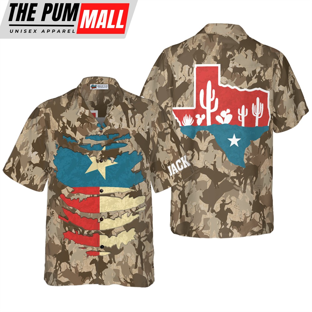 Texas Hawaiian Shirt, Proud To Be A Texan Texas Custom Hawaiian Shirt