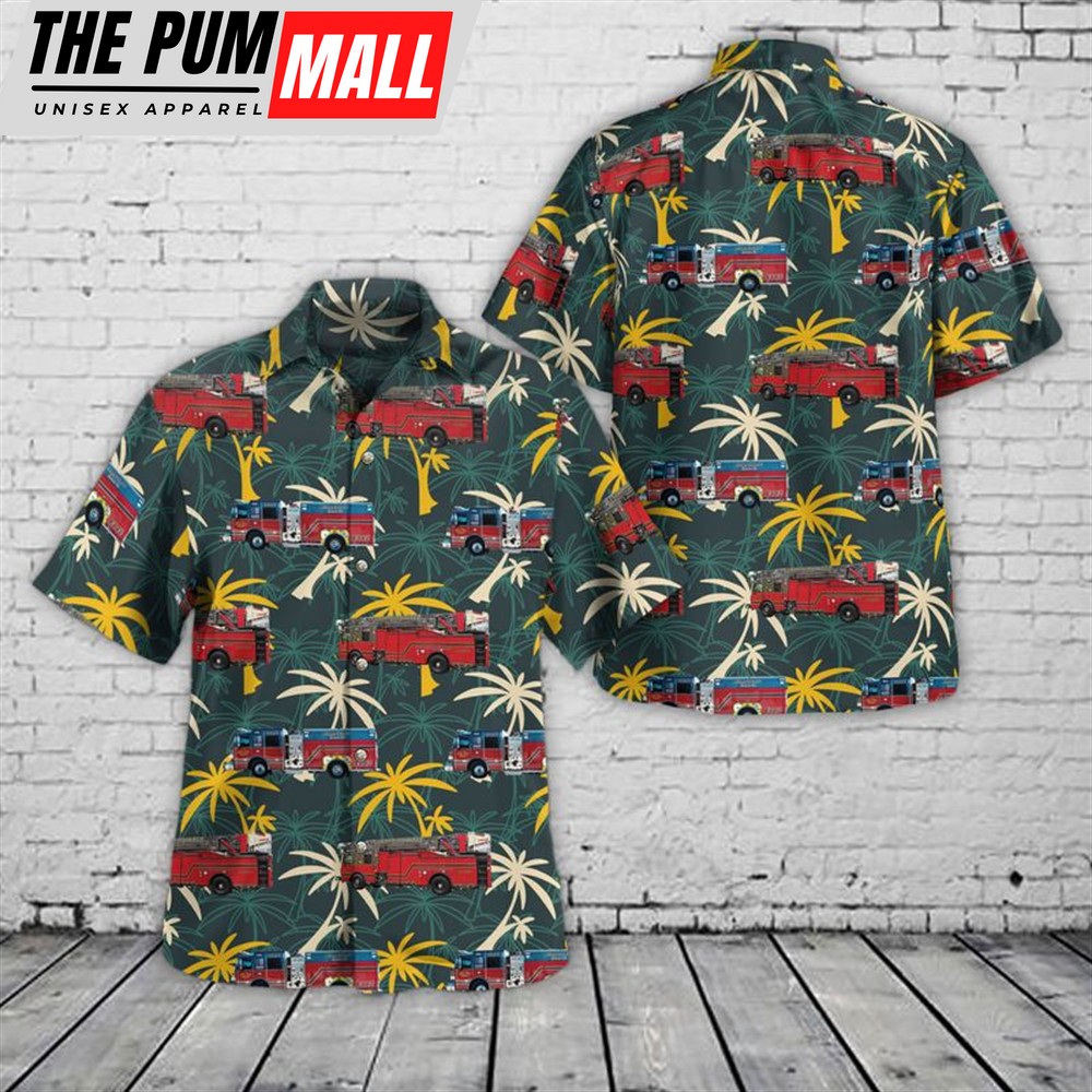 Texas Hawaiian Shirt, Saint Hedwig, Texas, Bexar County ESD 12 Fire Rescue Hawaiian Shirt