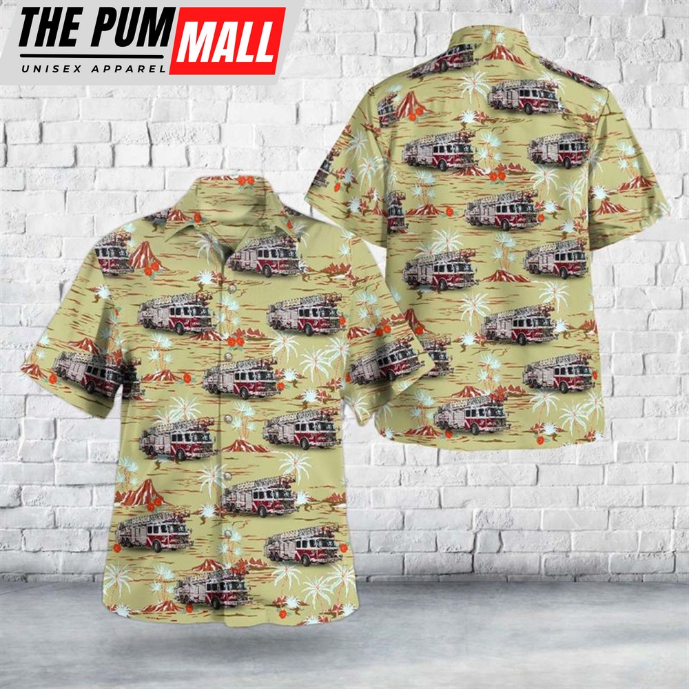Texas Hawaiian Shirt, San Antonio, Texas, San Antonio Fire Department Spare Truck Hawaiian Shirt