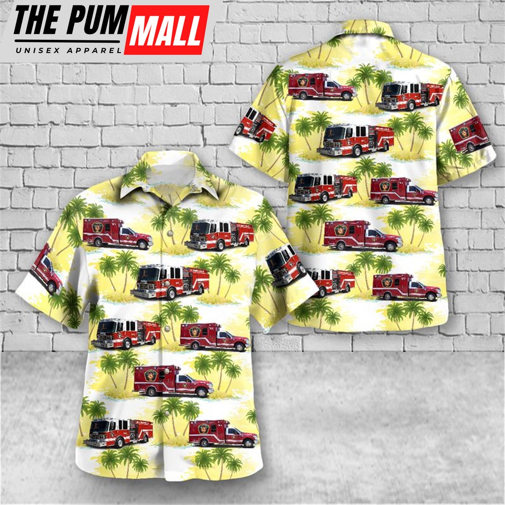 Texas Hawaiian Shirt, South Padre Island Fire Department, South Padre Island, Texas Hawaiian Shirt