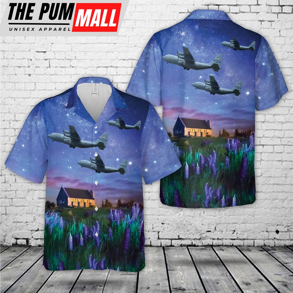 Texas Hawaiian Shirt, Texas Air National Guard C-130H 85-1362 callsign Roper 91 Hawaiian Shirt