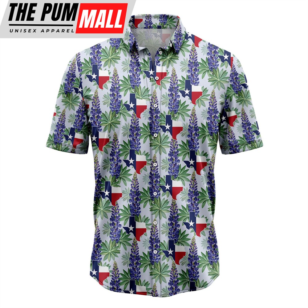 Texas Hawaiian Shirt, Texas Bluebonnet Flag H107023 Hawaiian Shirt