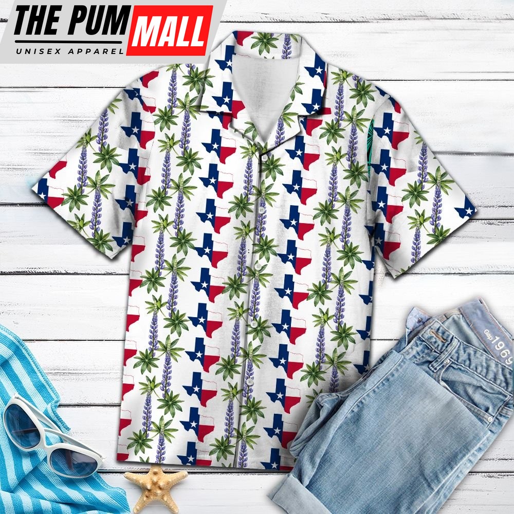 Texas Hawaiian Shirt, Texas Bluebonnet T0607 Hawaii Shirt