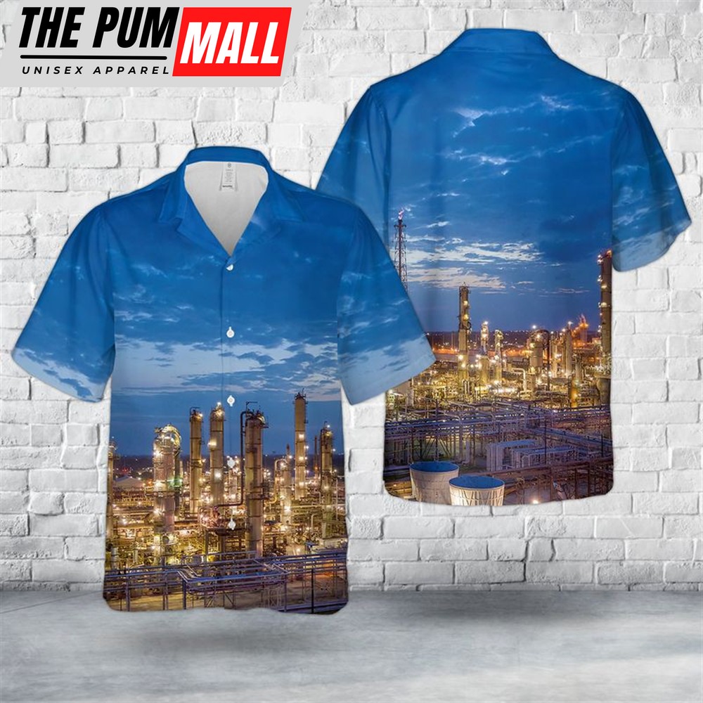 Texas Hawaiian Shirt, Texas City, Texas, Galveston Bay Refinery Marathon Petroleum Corporation Hawaiian Shirt