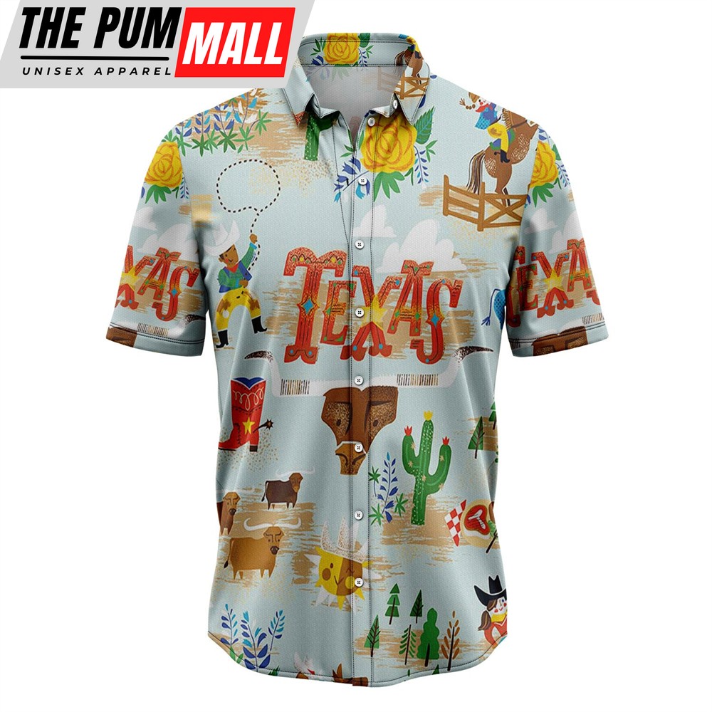 Texas Hawaiian Shirt, Texas Cowboy T0307 Hawaiian Shirt
