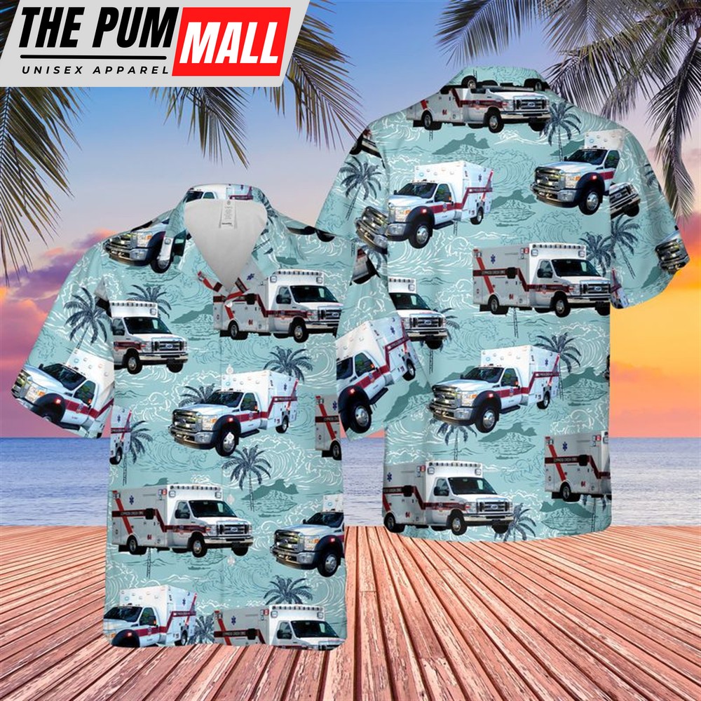Texas Hawaiian Shirt, Texas Cypress Creek EMS Hawaiian Shirt