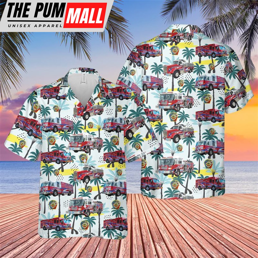 Texas Hawaiian Shirt, Texas Cypress Creek Fire Department Hawaiian Shirt