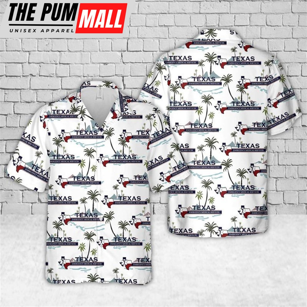 Texas Hawaiian Shirt, Texas Emergency Medical Services Hawaiian Shirt