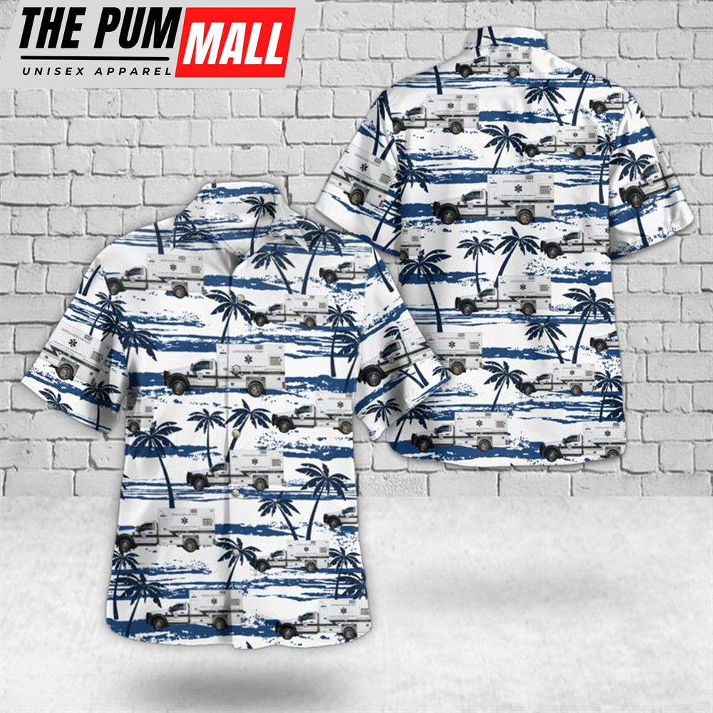 Texas Hawaiian Shirt, Texas, Gonzales County ESD 1 EMS Hawaiian Shirt