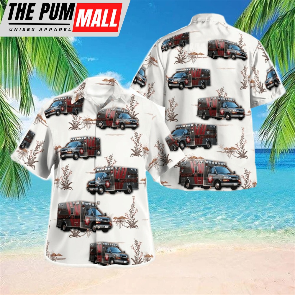 Texas Hawaiian Shirt, Texas Hopkins County EMS Hawaiian Shirt Best Style Women