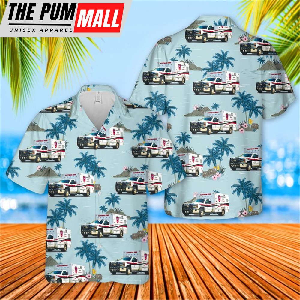 Texas Hawaiian Shirt, Texas Huffman EMS Hawaiian Shirt