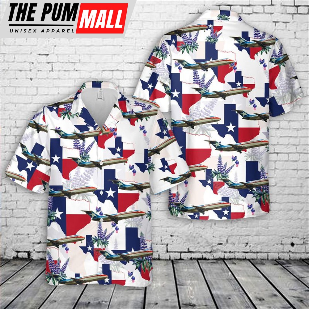 Texas Hawaiian Shirt, Texas International Airlines McDonnell Douglas DC-9-14 Hawaiian Shirt