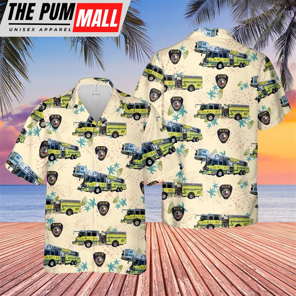 Texas Hawaiian Shirt, Texas Klein Volunteer Fire Department Hawaiian Shirt