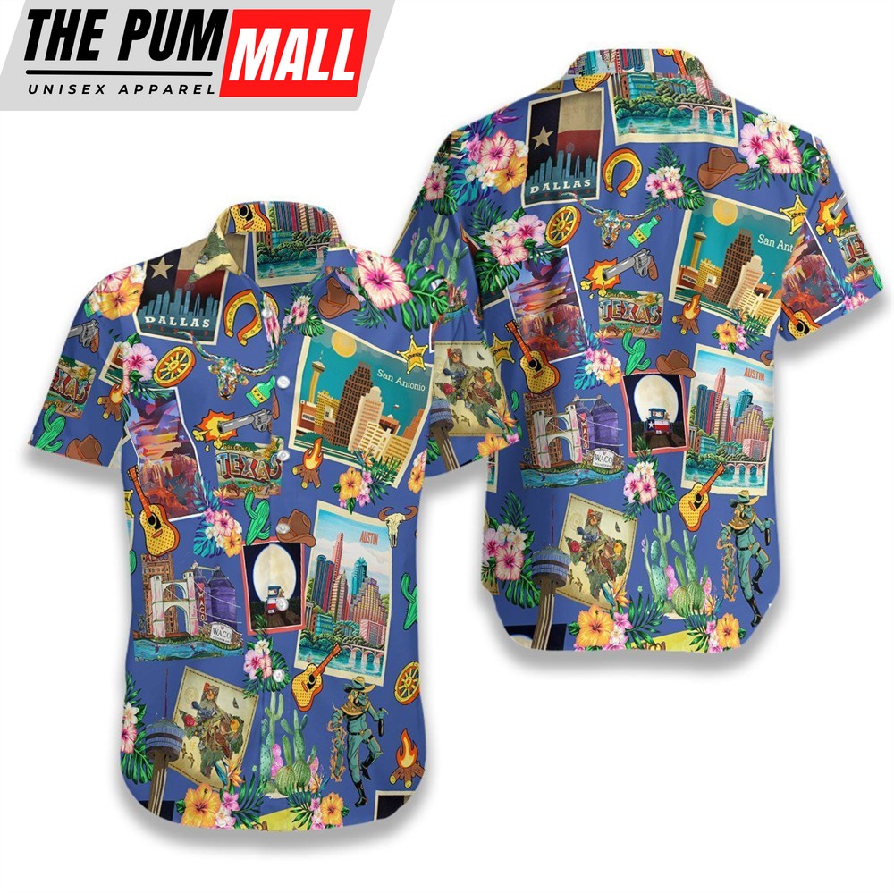 Texas Hawaiian Shirt, Texas Love 2807 Hawaiian Shirt