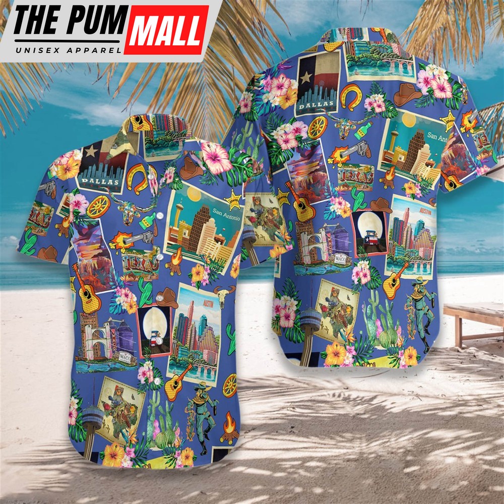 Texas Hawaiian Shirt, Texas Love Hawaiian Shirt