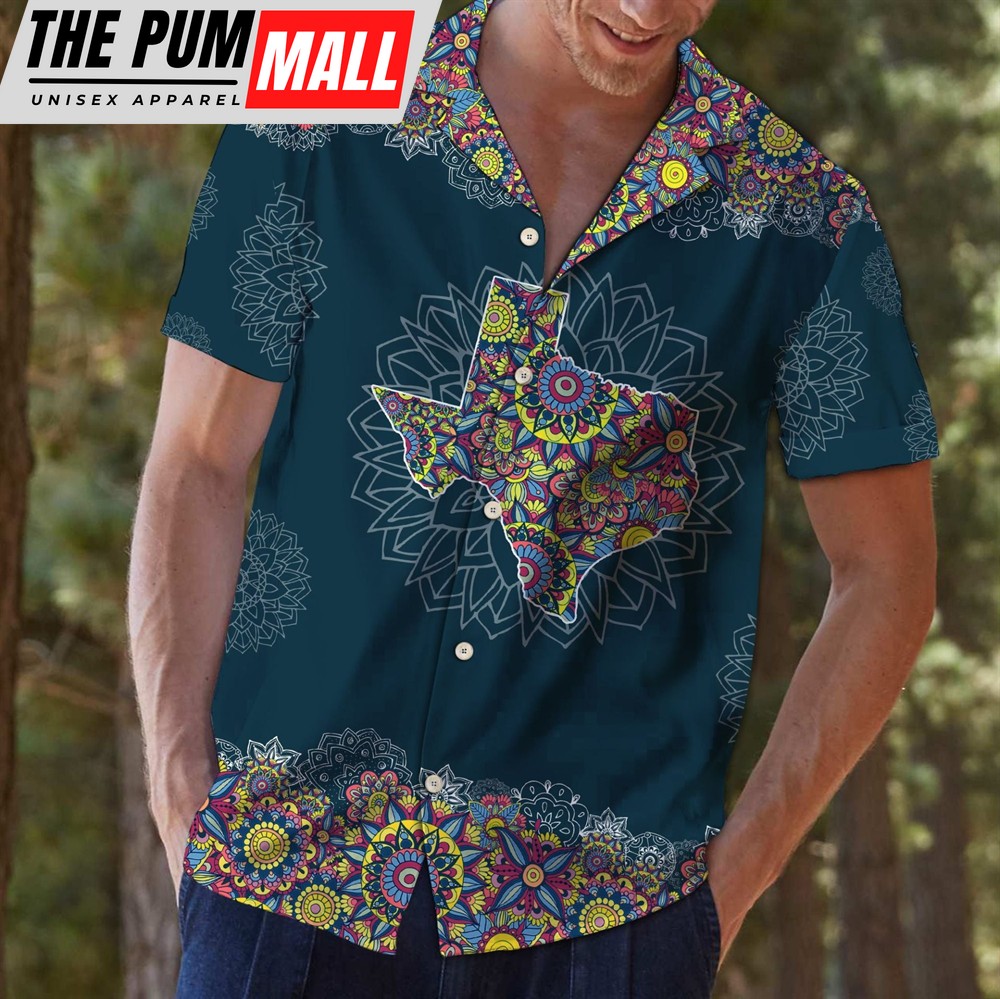 Texas Hawaiian Shirt, Texas Mandala T0207 Hawaii Shirt