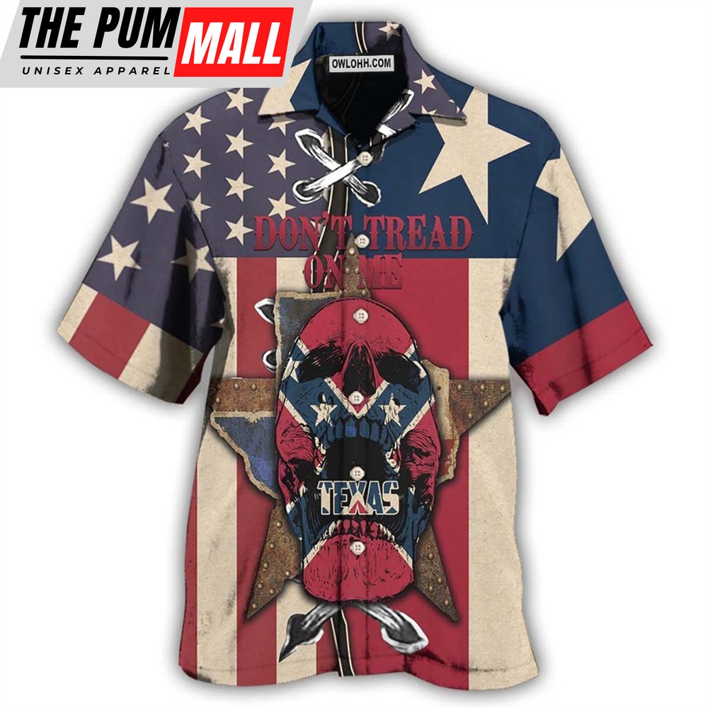 Texas Hawaiian Shirt, Texas Peace Life Skull Style Hawaiian Shirt