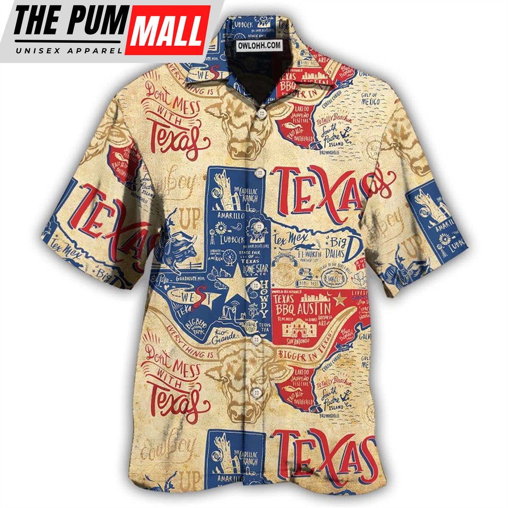 Texas Hawaiian Shirt, Texas Peace Life Style Don’t Mess Hawaiian Shirt