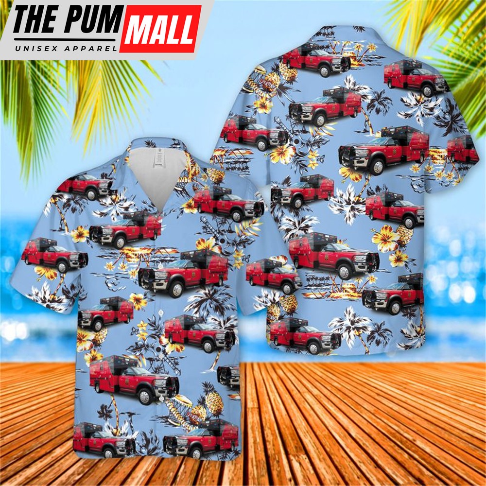 Texas Hawaiian Shirt, Texas Pilot Point Fire Rescue Hawaiian Shirt