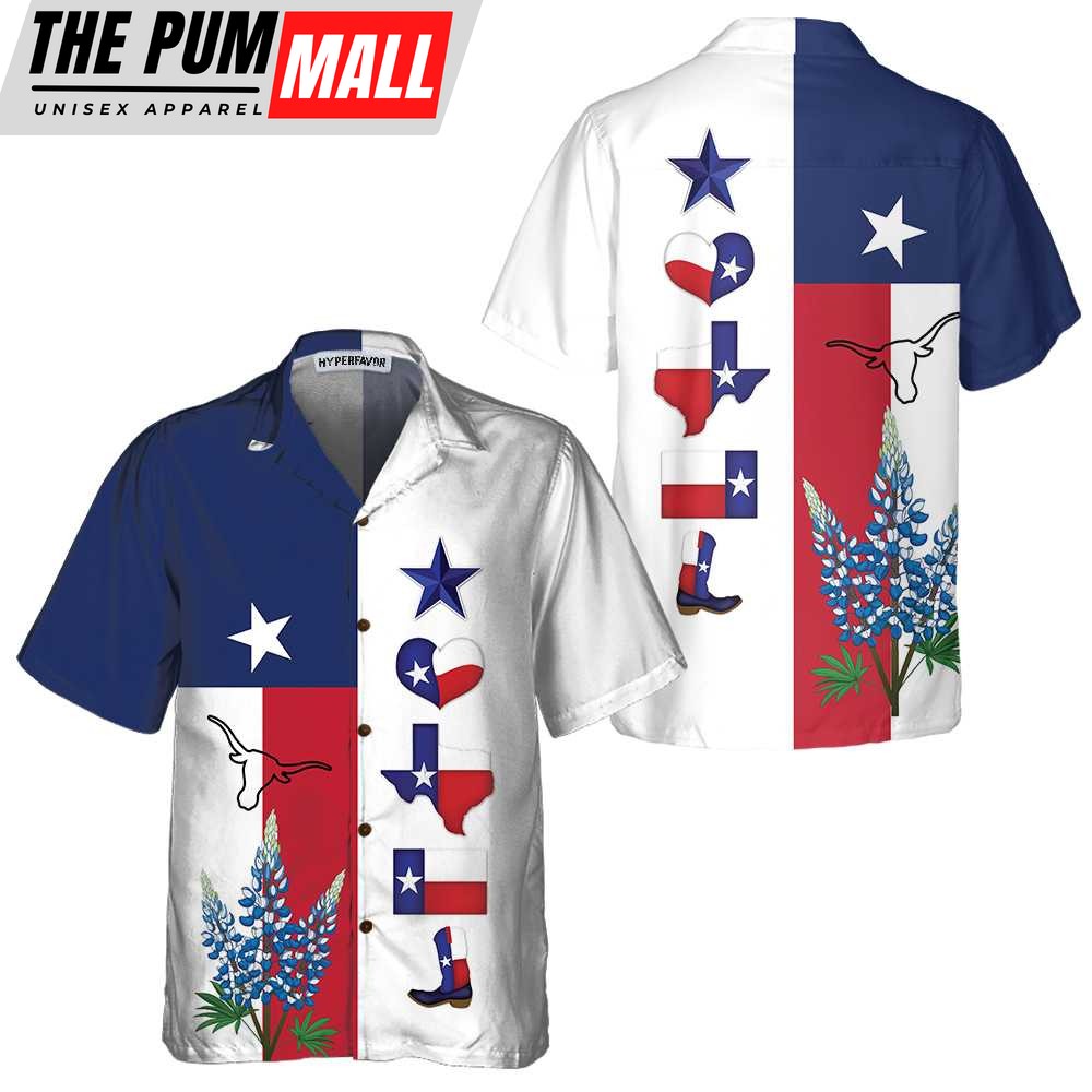 Texas Hawaiian Shirt, Texas Pride Hawaiian Shirt