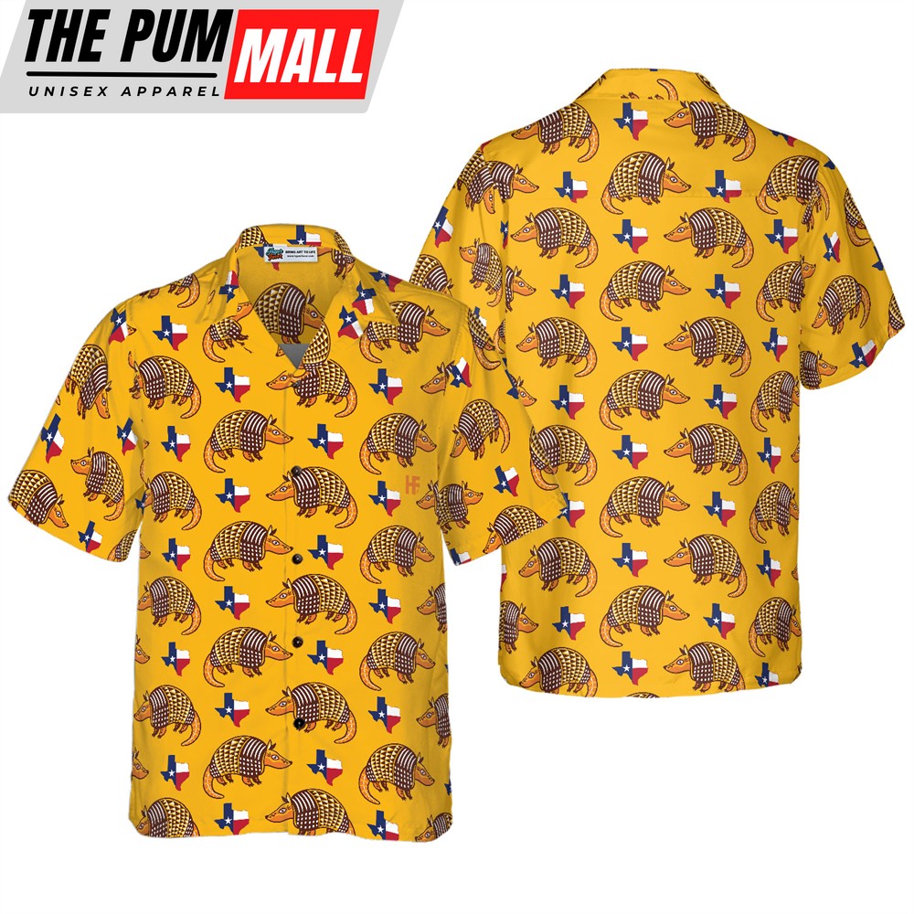 Texas Hawaiian Shirt, Texas Proud Armadillo Hawaiian Shirt