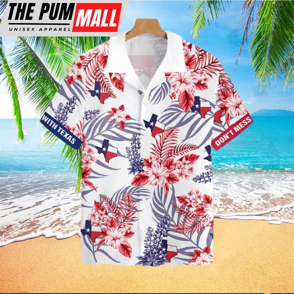 Texas Hawaiian Shirt, Texas Proud Bluebonnet Tropical Hawaiian Shirt