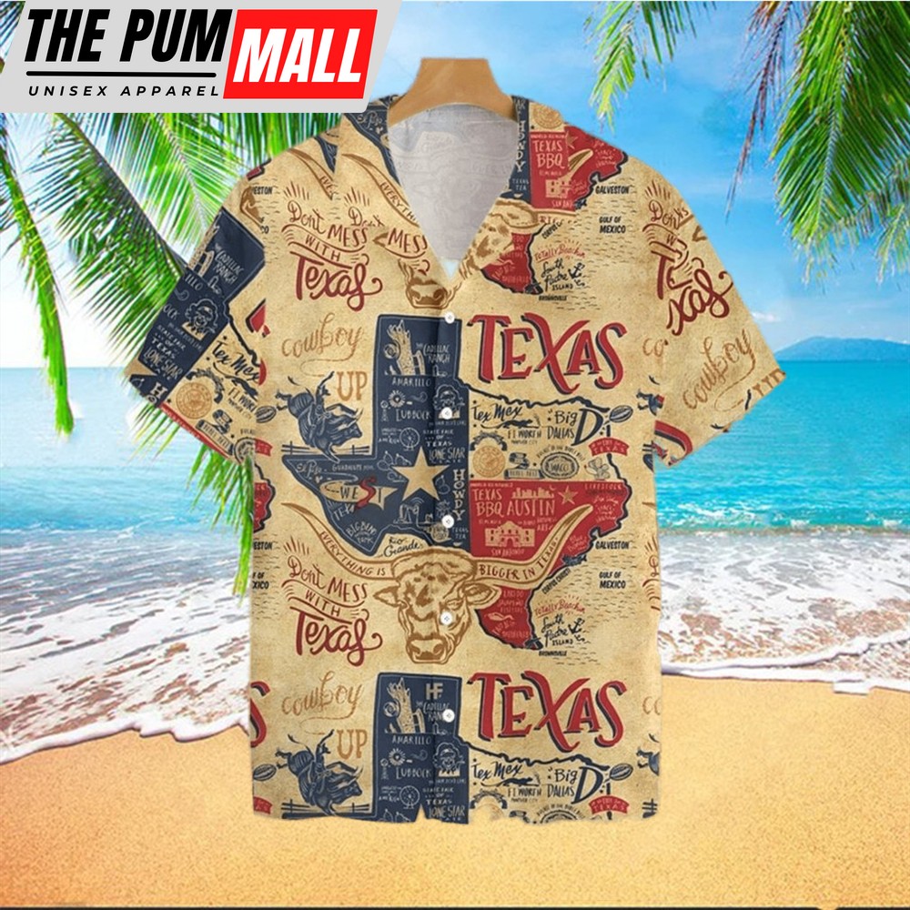 Texas Hawaiian Shirt, Texas Proud V1 Tropical Hawaiian Shirt