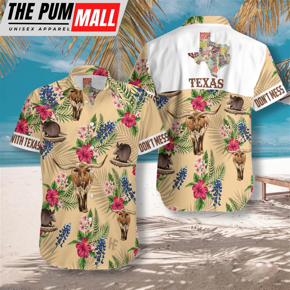 Texas Hawaiian Shirt, Texas Tropical Hawaiian Shirt