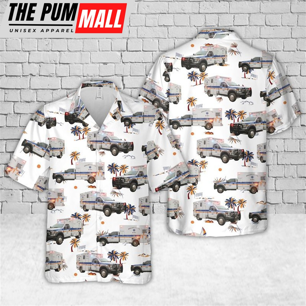 Texas Hawaiian Shirt, Texas Willacy County EMS Hawaiian Shirt