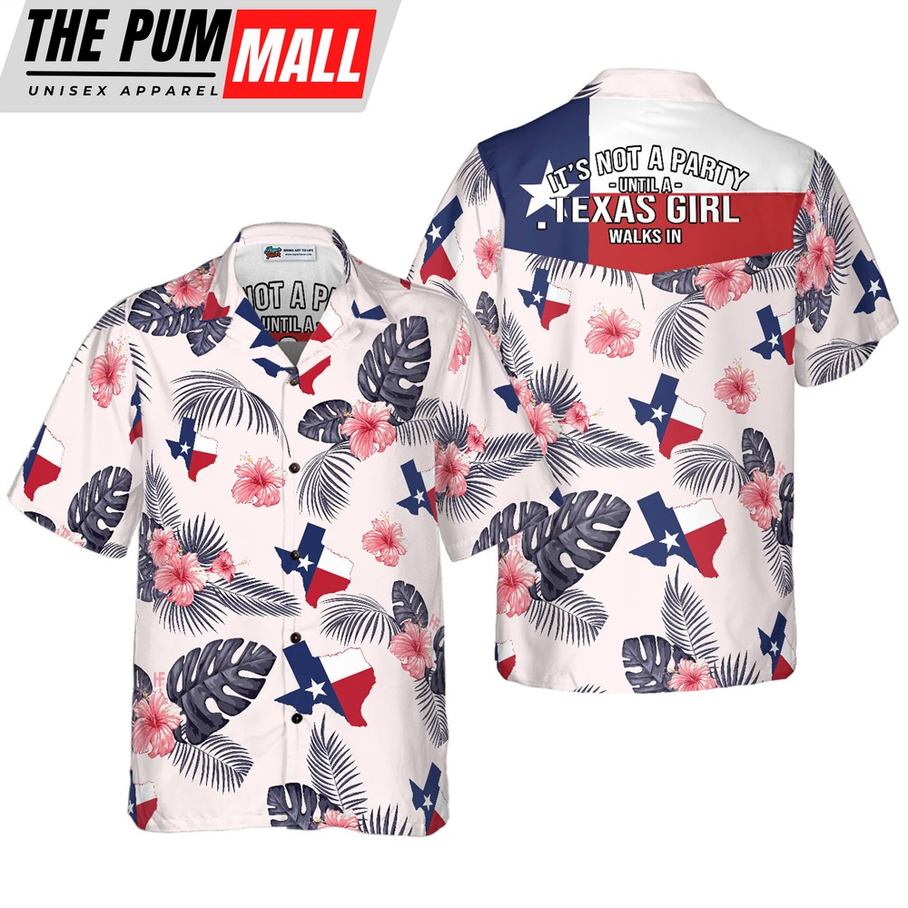 Texas Hawaiian Shirt, Tropical Texas Hawaiian Shirt