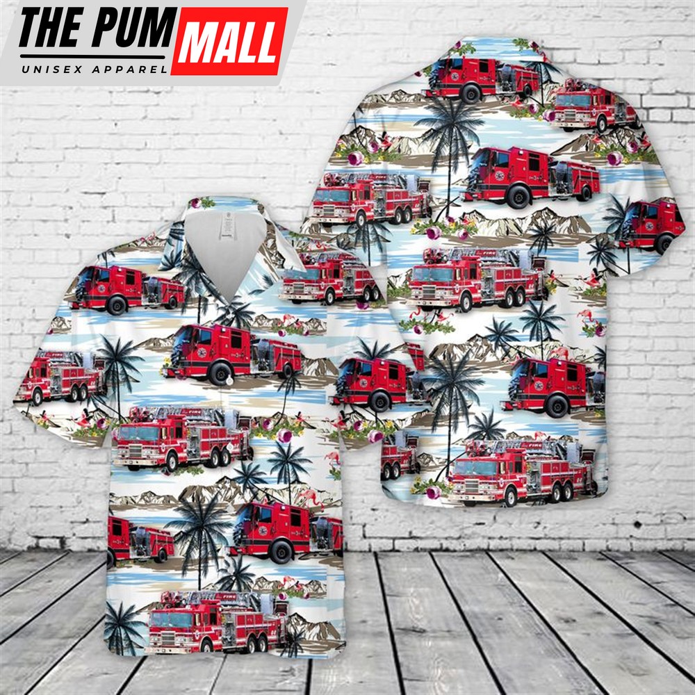 Texas Hawaiian Shirt, US Texas Killeen Fire Department Hawaiian Shirt