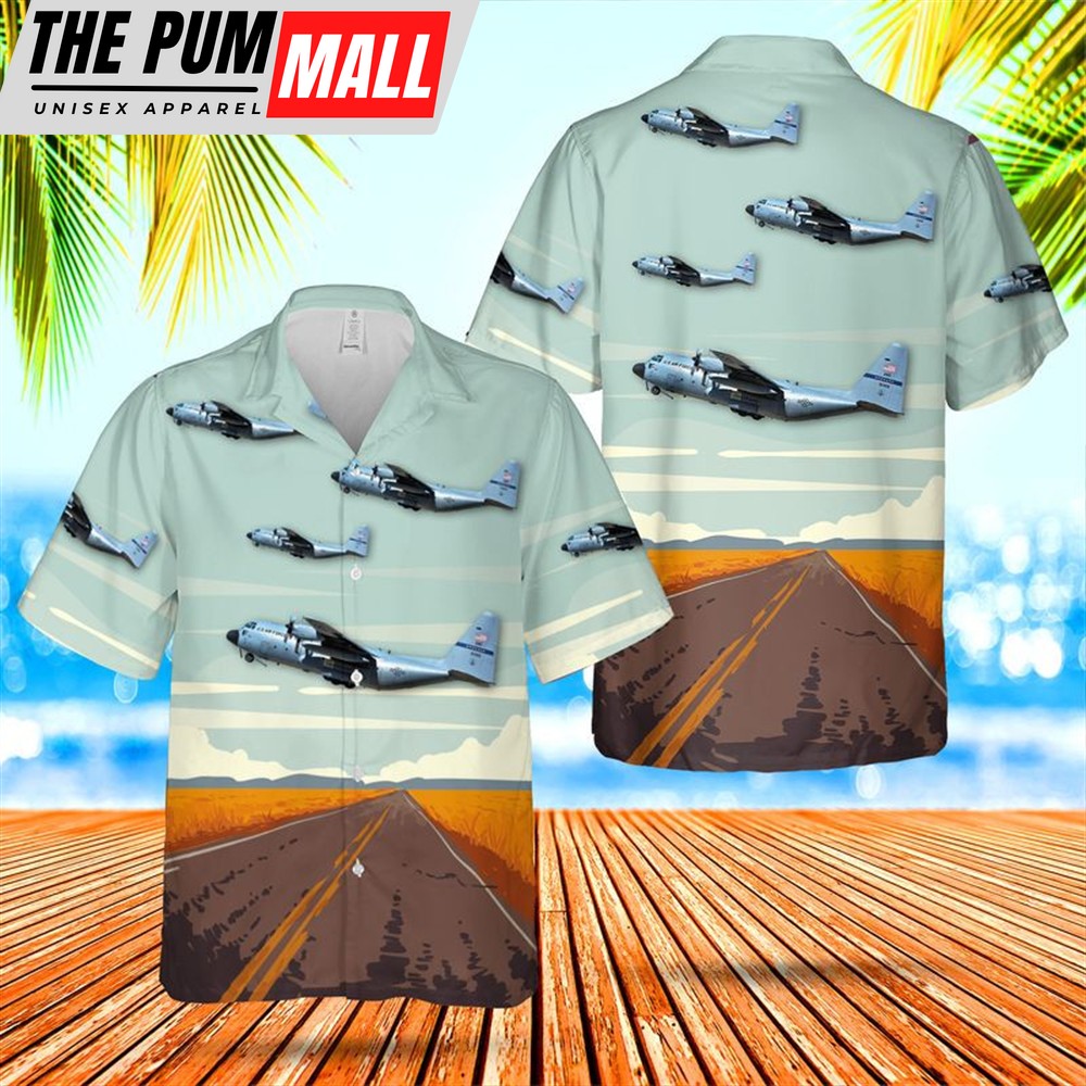 Texas Hawaiian Shirt, USAF Texas Air National Guard 181st Airlift Squadron Lockheed C-130H-LM Hercules Hawaiian Shirt