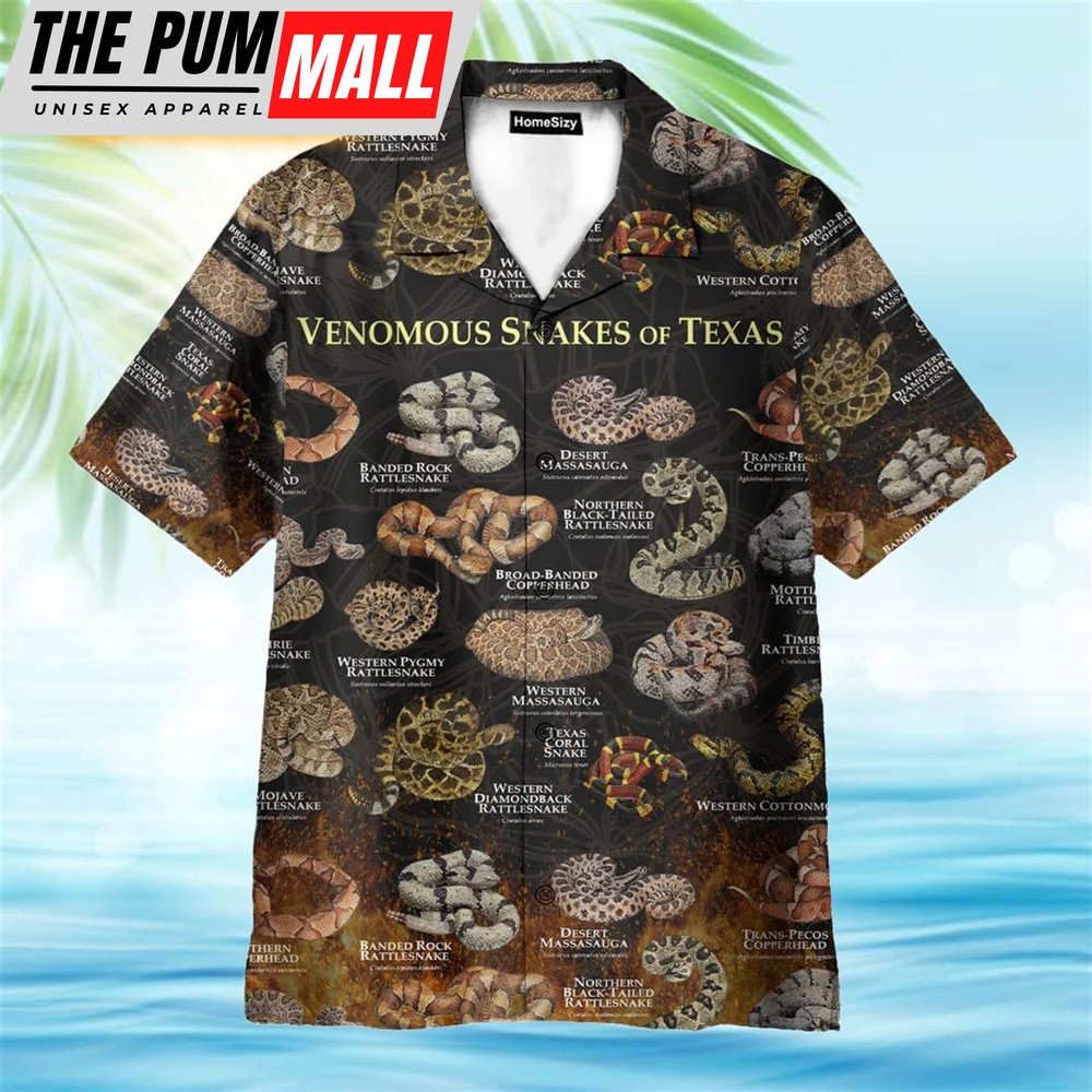 Texas Hawaiian Shirt, Venomous Snakes Of Texas Hawaiian Shirt