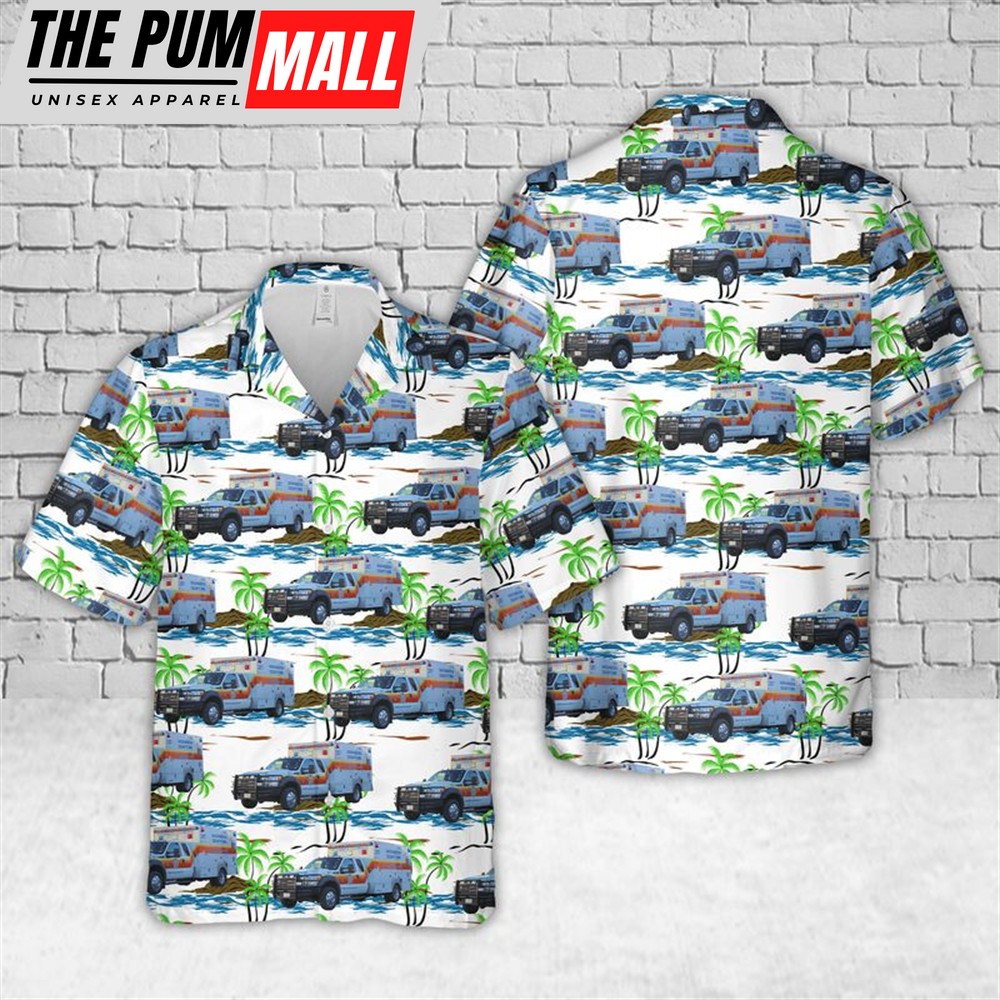 Texas Hawaiian Shirt, Washington County EMS Texas Hawaiian Shirt
