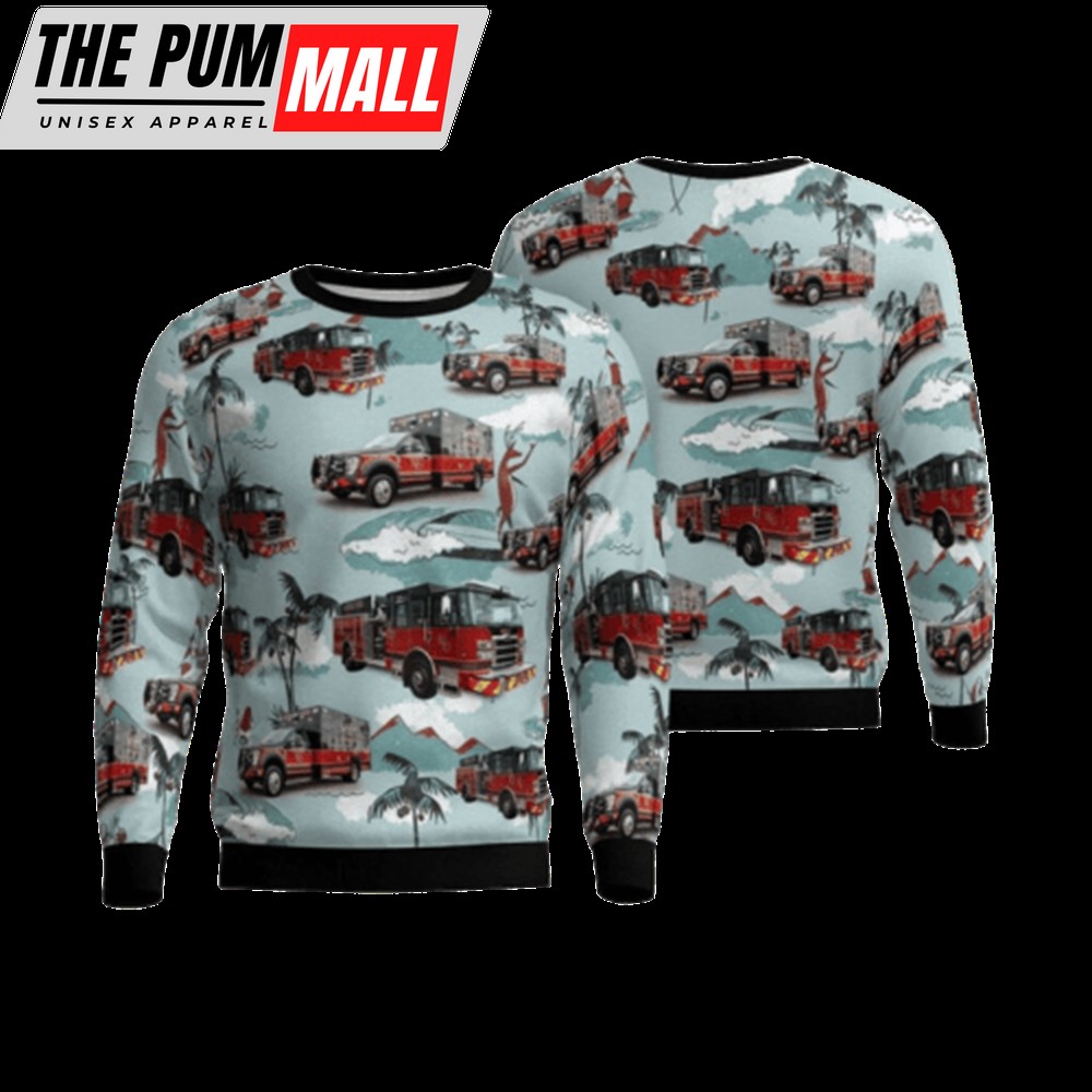 Texas Krum Fire Department Ugly Christmas Sweater, Gift For Christmas