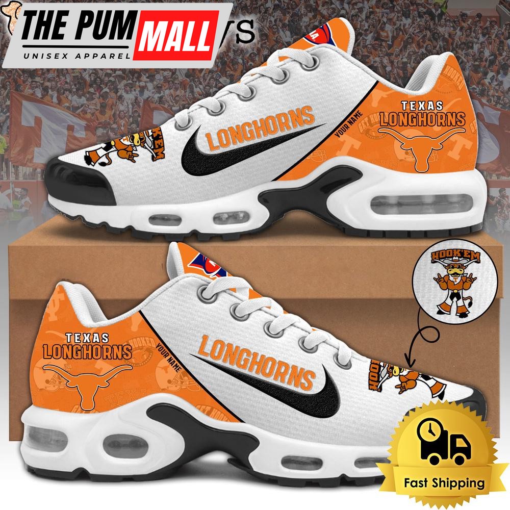 Texas Longhorns Football Mascot Symbol Custom Air Max Plus Shoes