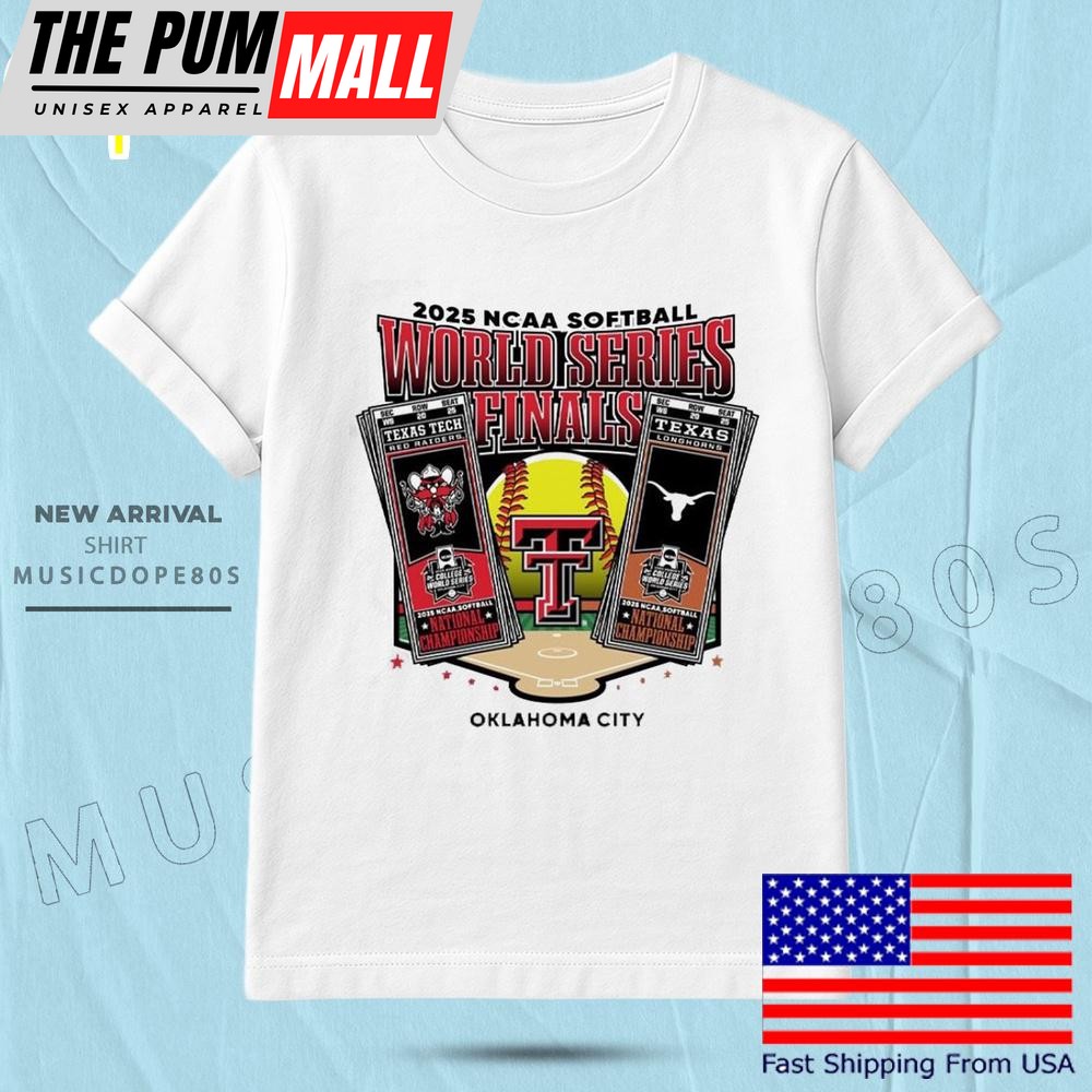 Texas Tech Red Raiders Vs Texas Longhorns 2025 Ncaa Softball College World Finals Matchup T Shirt
