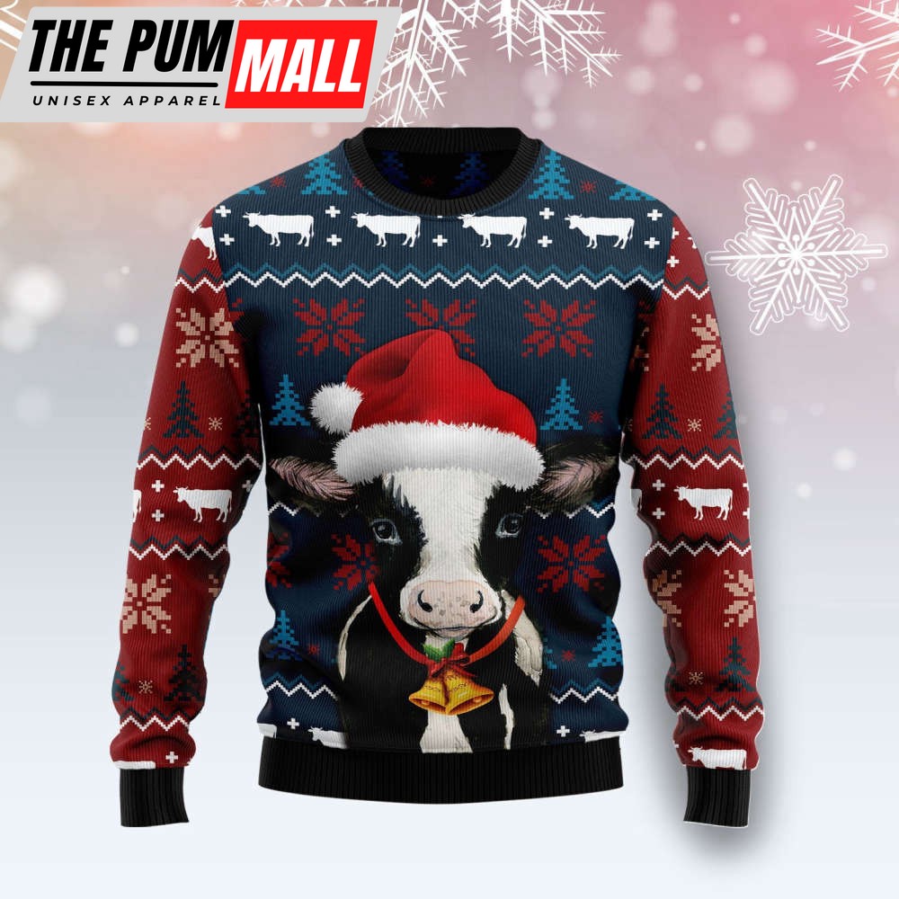 TG51021 Lovely Cow Ugly Christmas Sweater – Noel Malalan s Perfect Gift