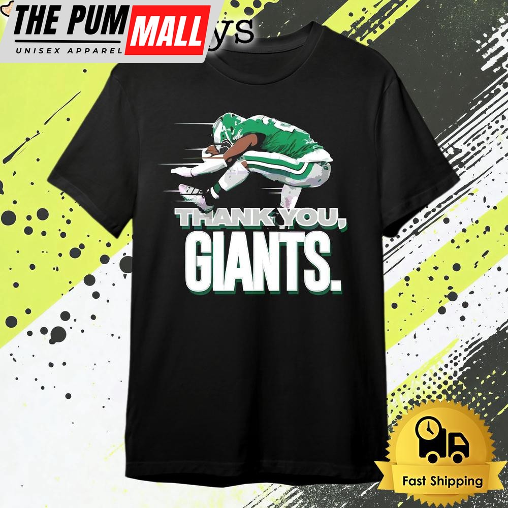 Thank You Giants Saquon Barkley Backwards Hurdle T Shirt