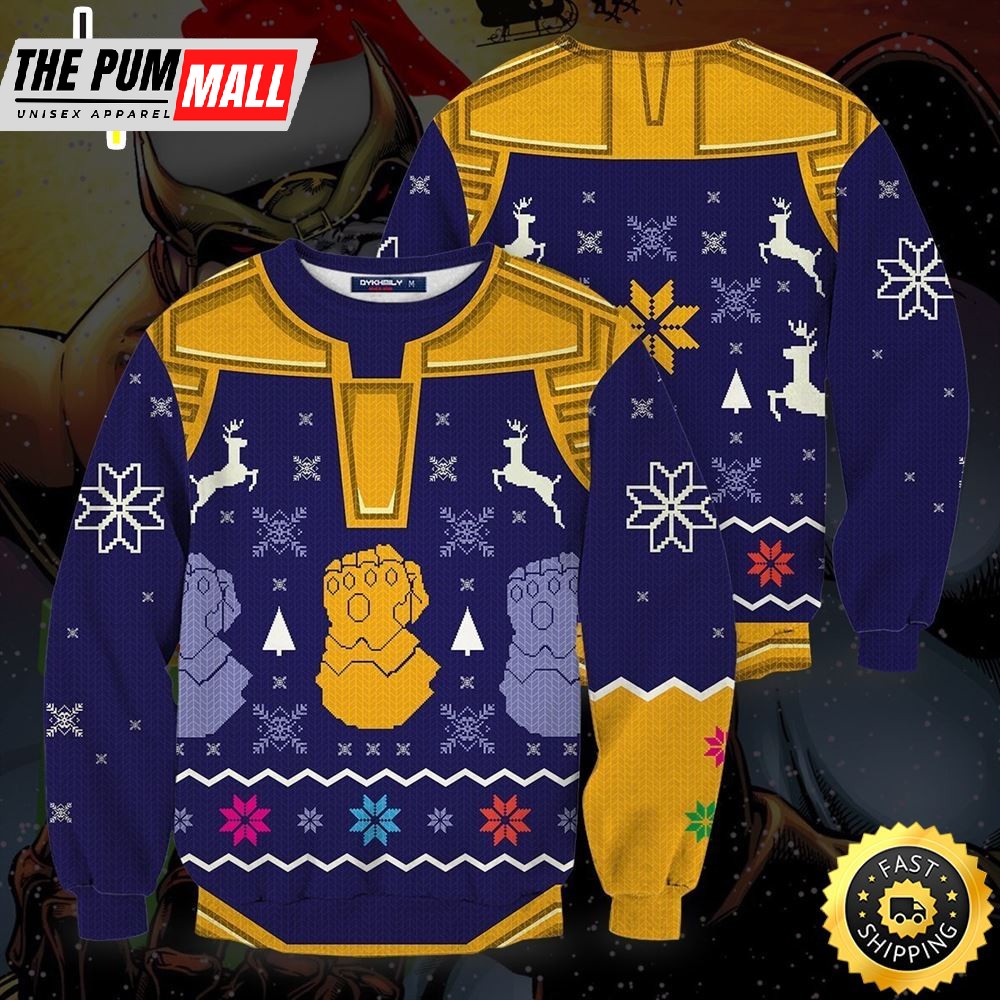 Thanos Infinity Gauntlet The Mad Titan Marvel Christmas Marvel Christmas Sweater