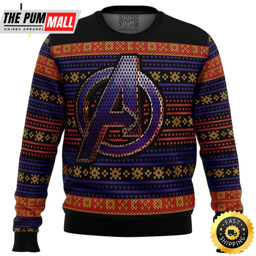 The Avengers Logo Marvel Christmas Marvel Christmas Sweater
