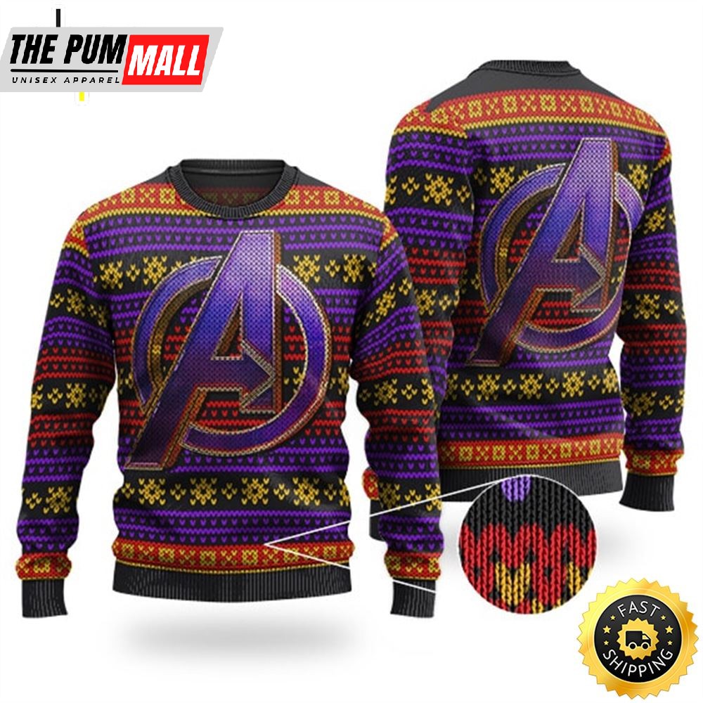 The Avengers Retro Logo Christmas Sweater
