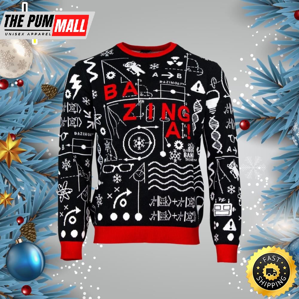 The Big Bang Theory Bazinga Ugly Christmas Sweater