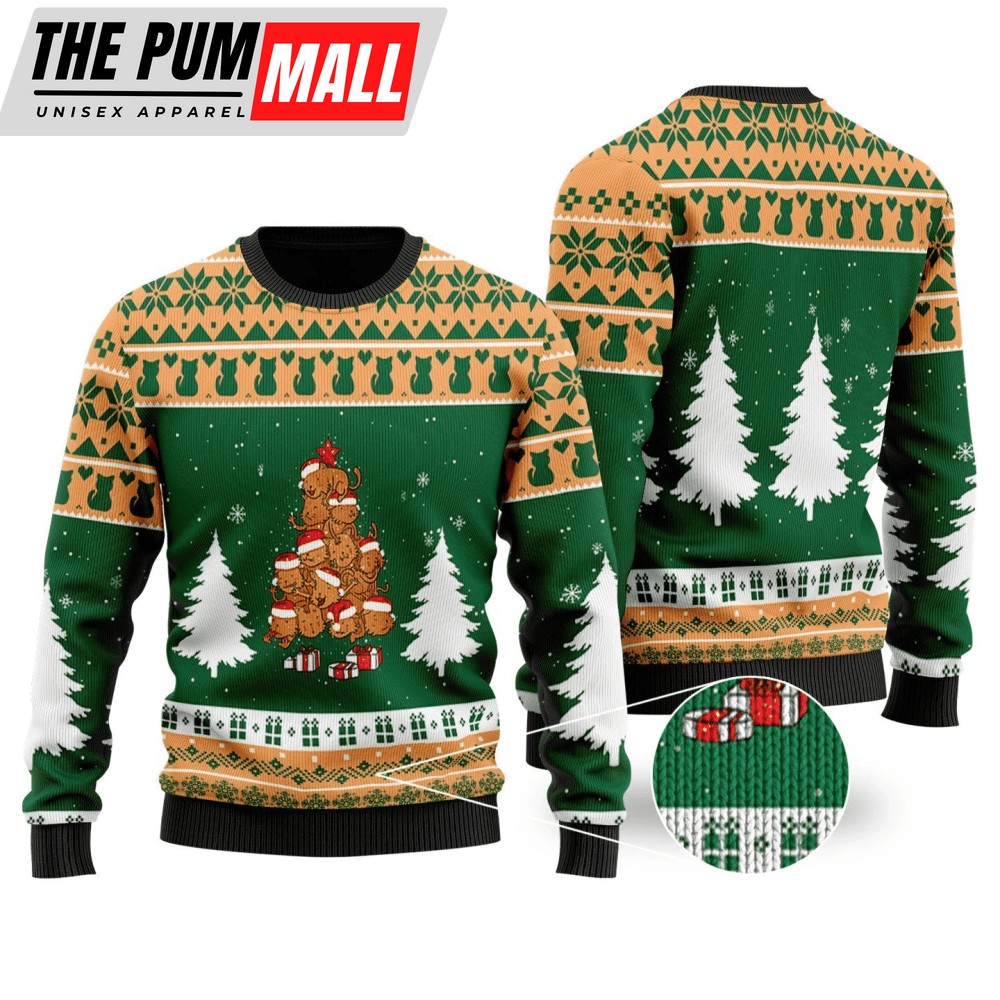 The Christmas Cats Tree Ugly Christmas Sweater, Best Gift For Christmas 2023
