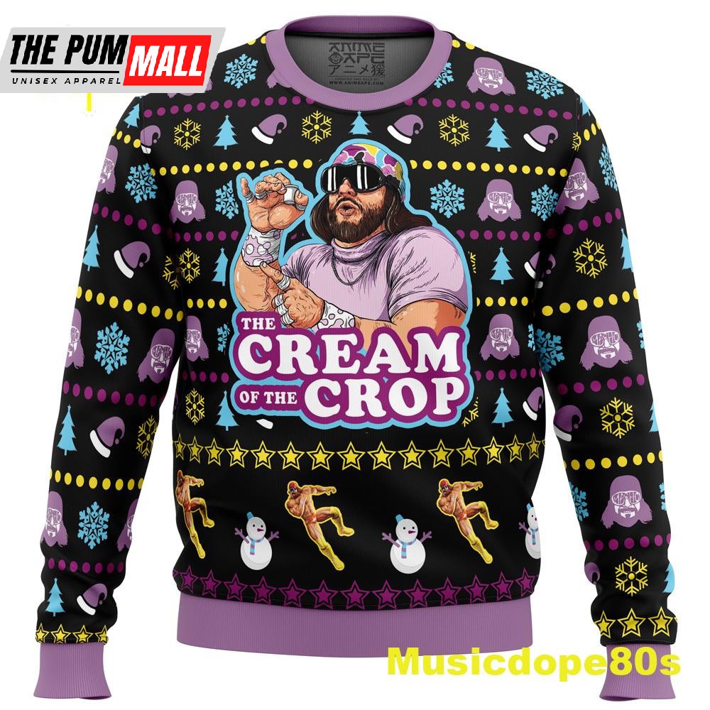 The Cream of the Crop Macho Man Randy Savage Pro Wrestling Ugly Christmas Sweater