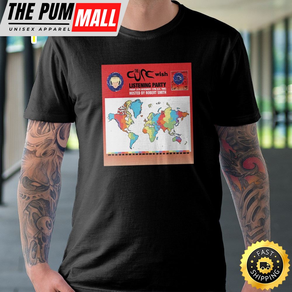 The Cure Wish Listening Party Tour 2025 Unisex T-shirt