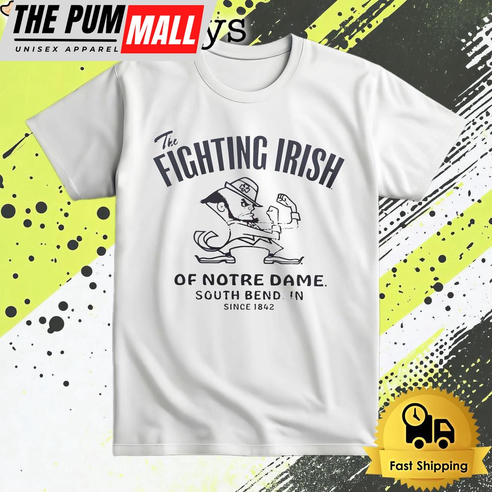 The Fighting Irish Of Notre Dame Logo Mascot T Shirt